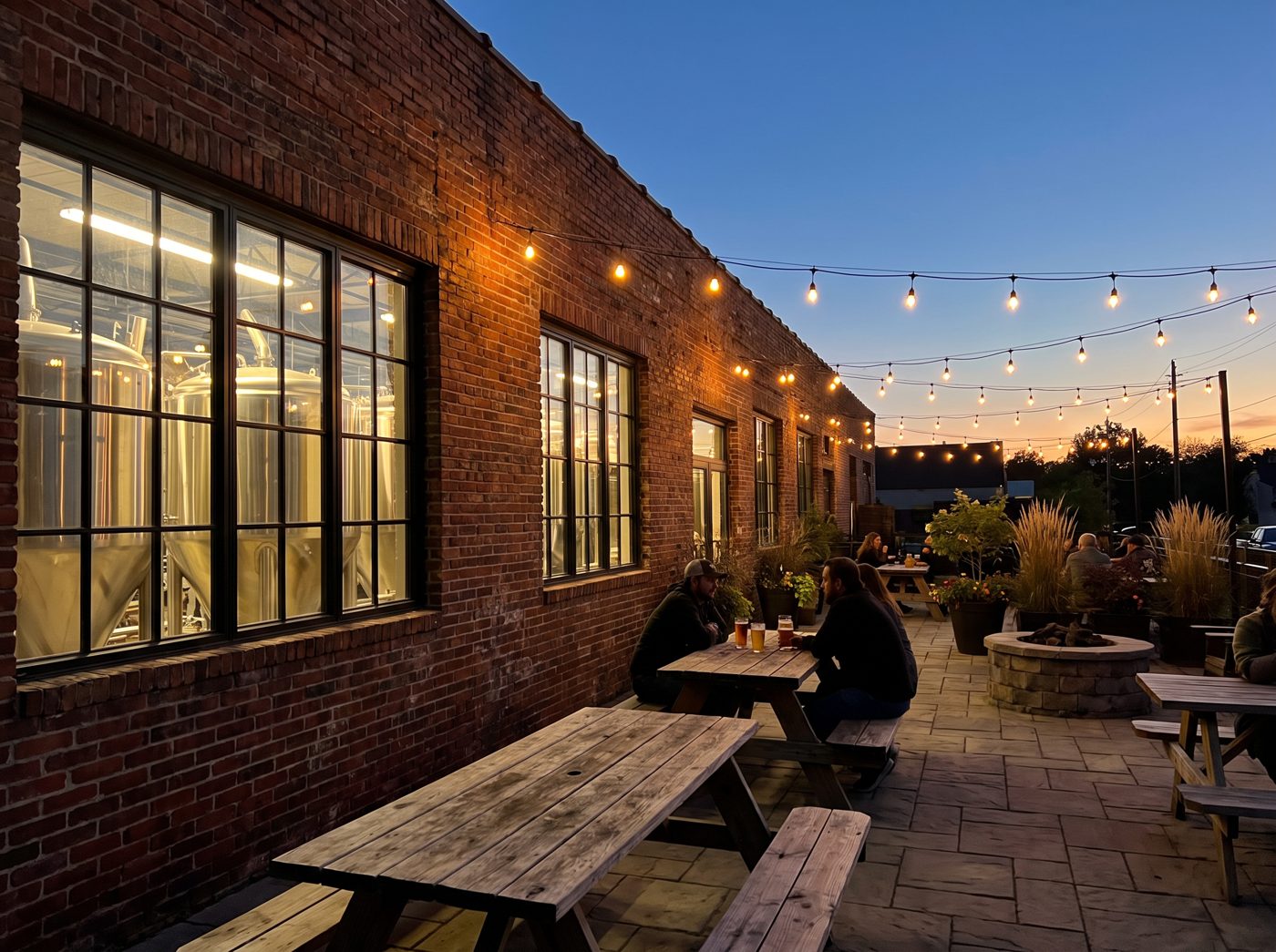 Rendering of the production facility and outdoor brewery patio at 330 to 336 Market Street